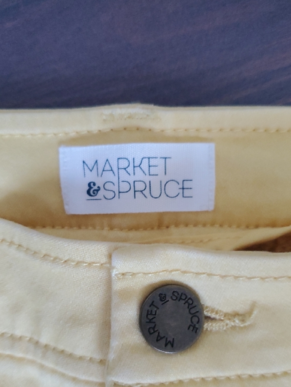 Market & Spruce Yellow Cropped Ankle Pants - Picture 2 of 9
